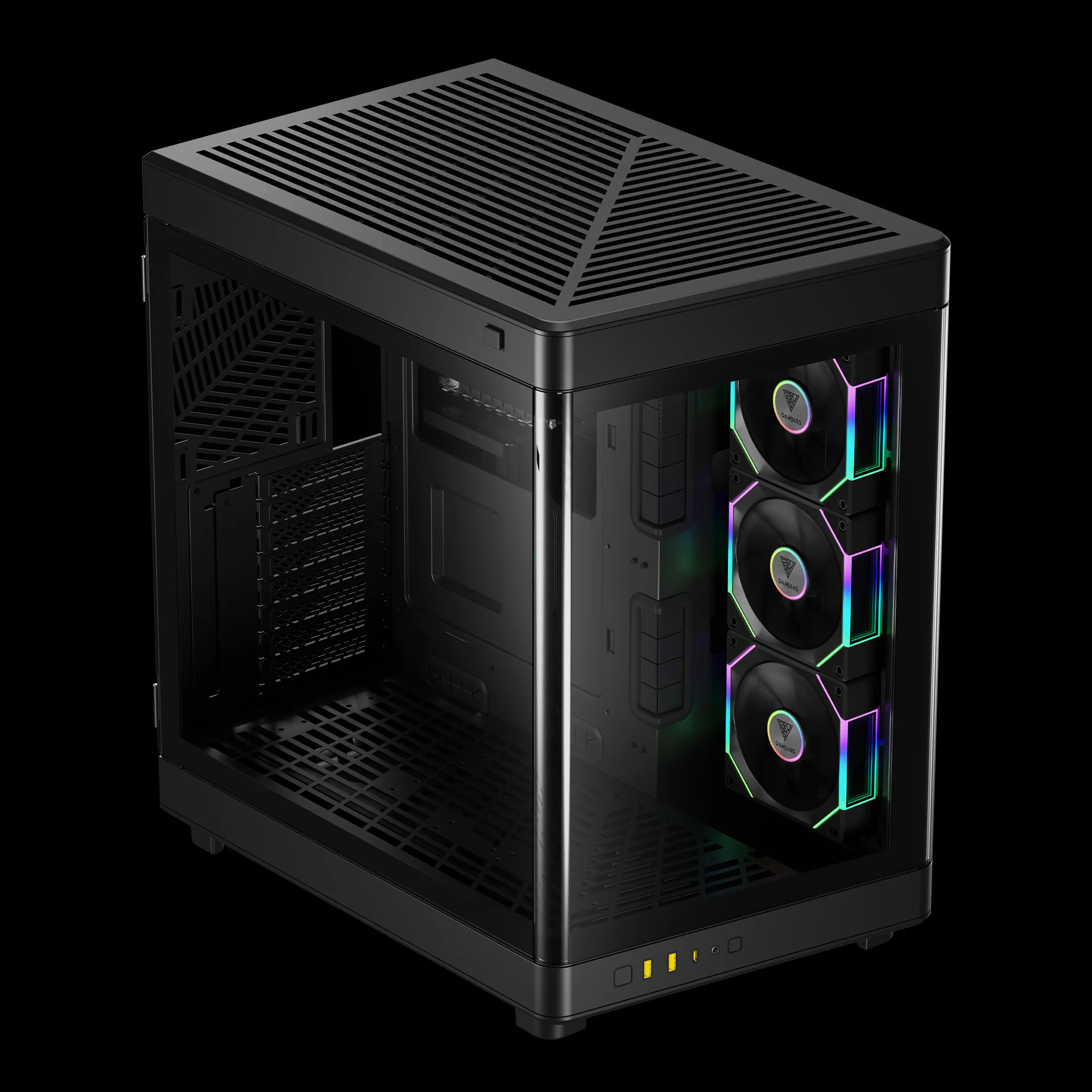 GAMDIAS NESO P1 PRO ARGB Full ARGB Gaming Case - Black - Image 6