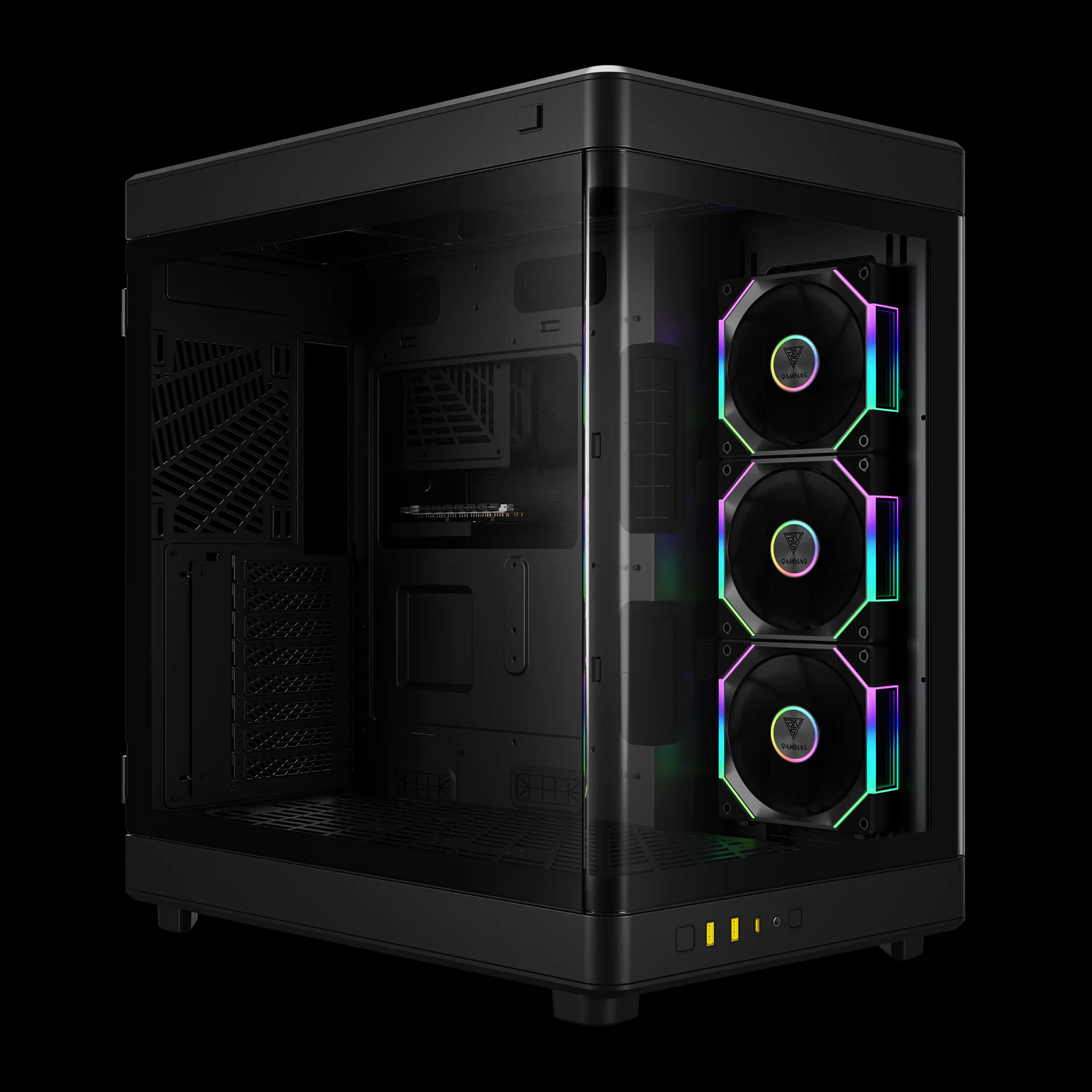 GAMDIAS NESO P1 PRO ARGB Full ARGB Gaming Case - Black - Image 7