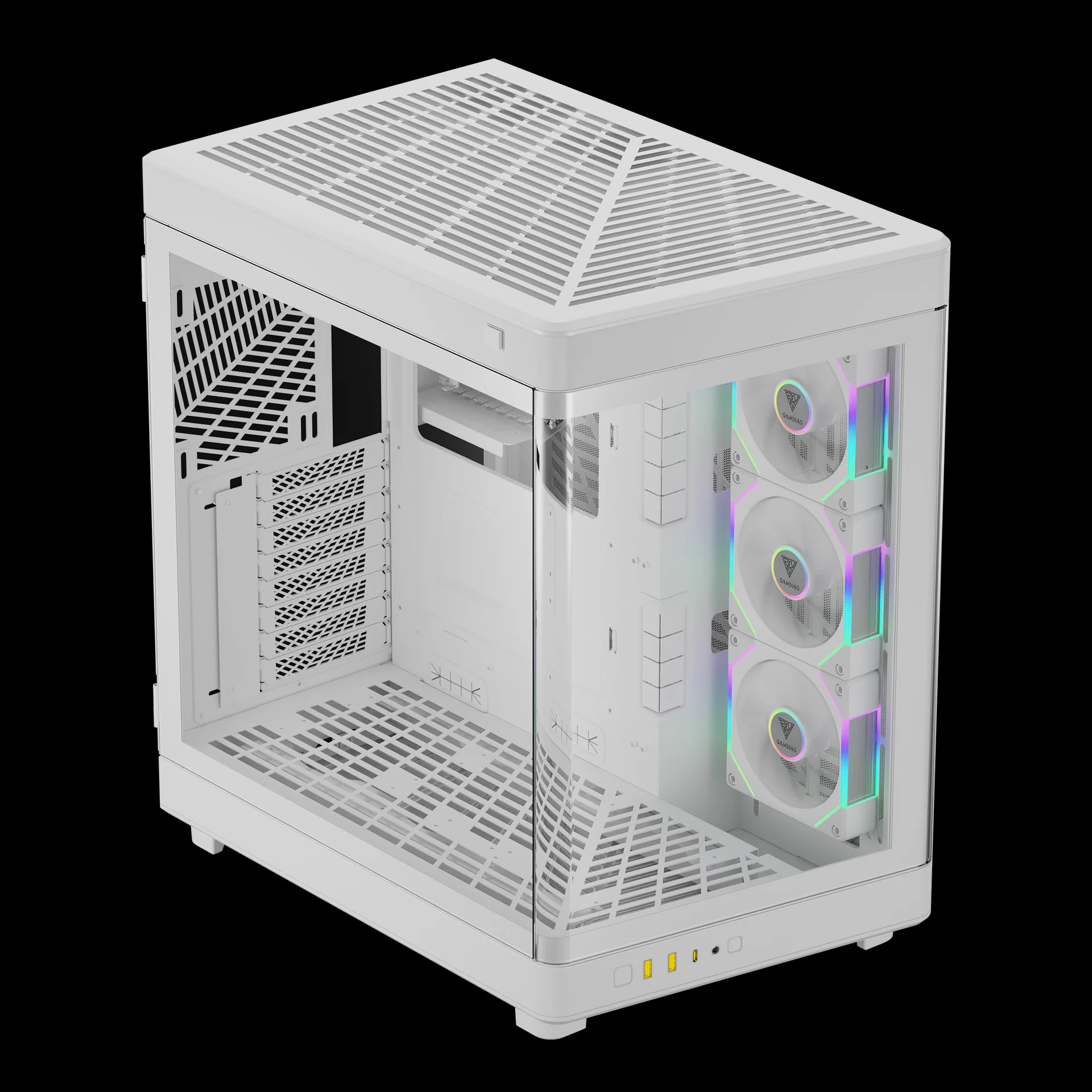 GAMDIAS NESO P1 PRO ARGB Full ARGB Gaming Case - White - Image 8