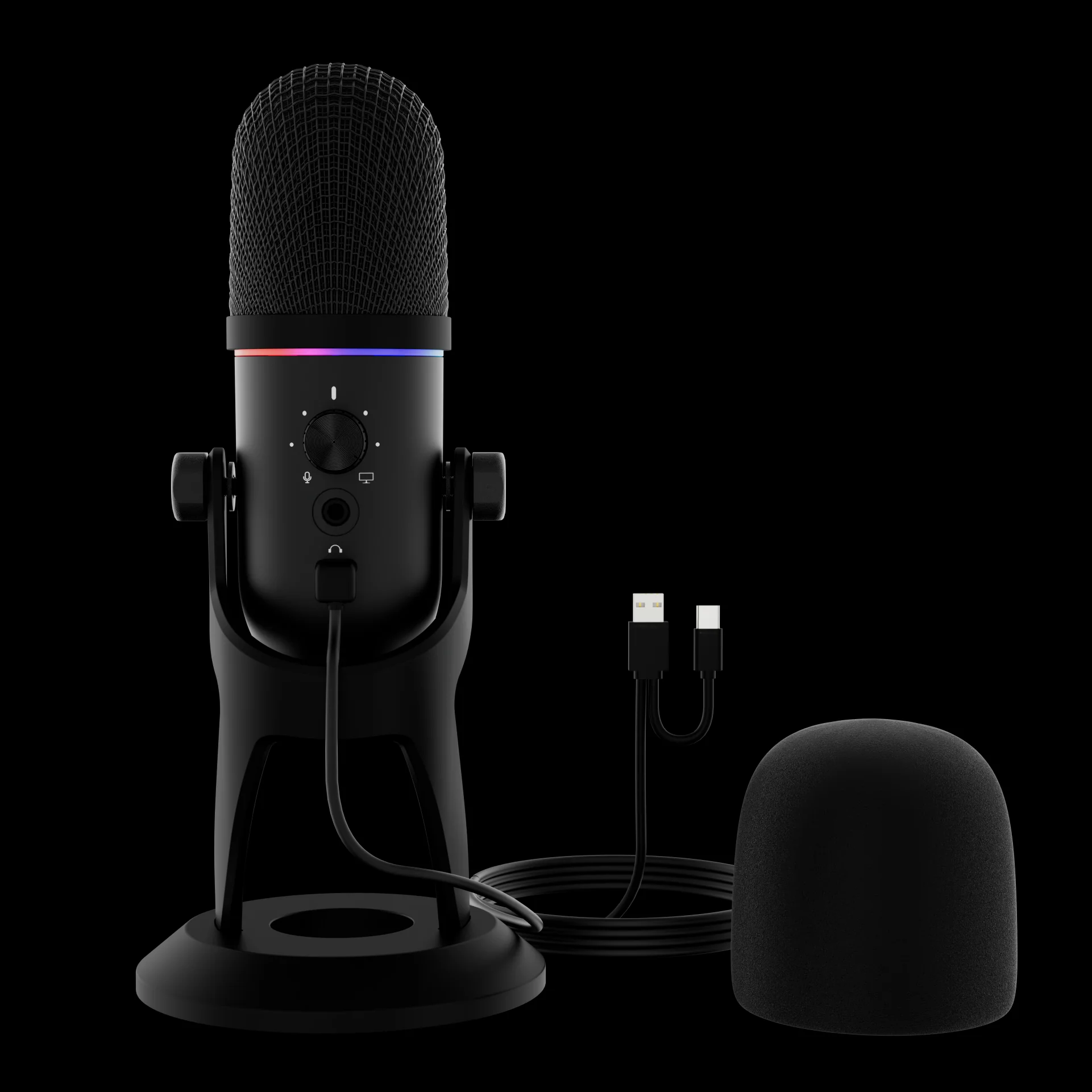 GAMDIAS PHEME M1 GAMING MICROPHONE - Noise Cancellation Built-in Foldable & Adjustable Stand - Image 8