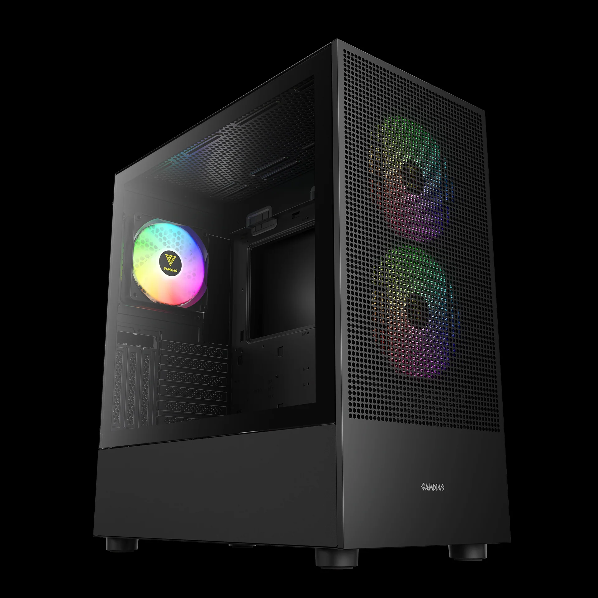 GAMDIAS TALOS M3 Mesh ARGB Mid Tower Gaming ARGB - Black - Image 2