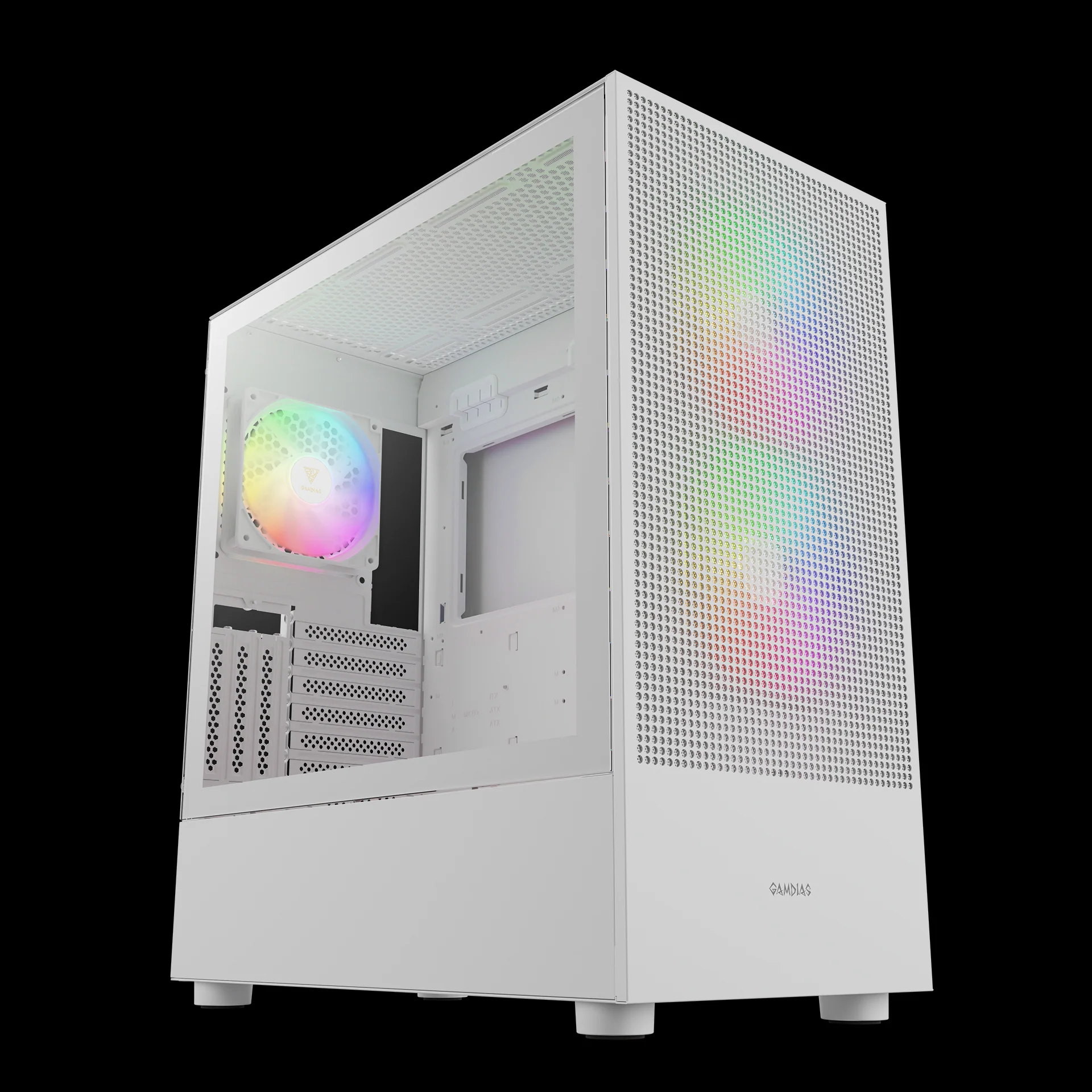 GAMDIAS TALOS M3 Mesh ARGB Mid Tower Gaming ARGB - White - Image 2