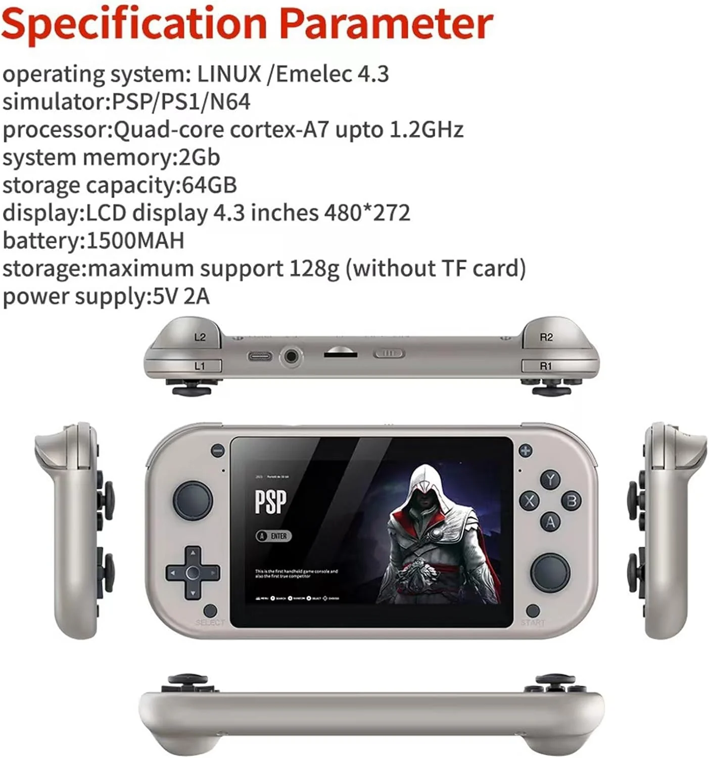 Game Console M17 4.3 Inch 480*272 LCD Screen Portable - Image 5