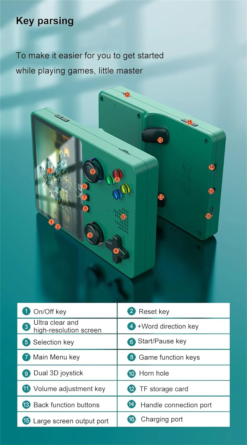 Retro Console X6 Model  Resoltion 640*480 Portable - Image 4