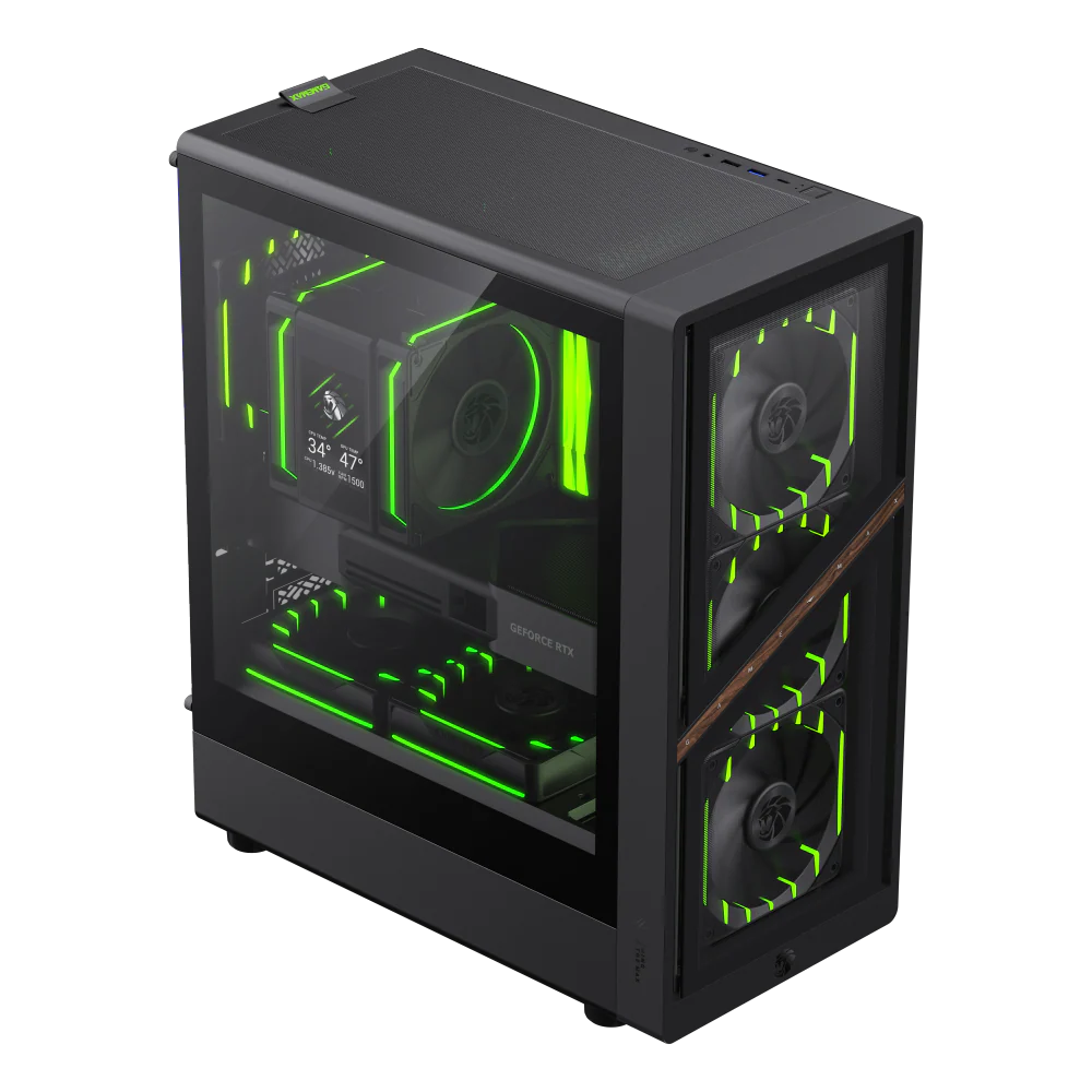 GAMEMAX AERIS 330 GB (BLACK) MATX GAMING CASE - Image 2