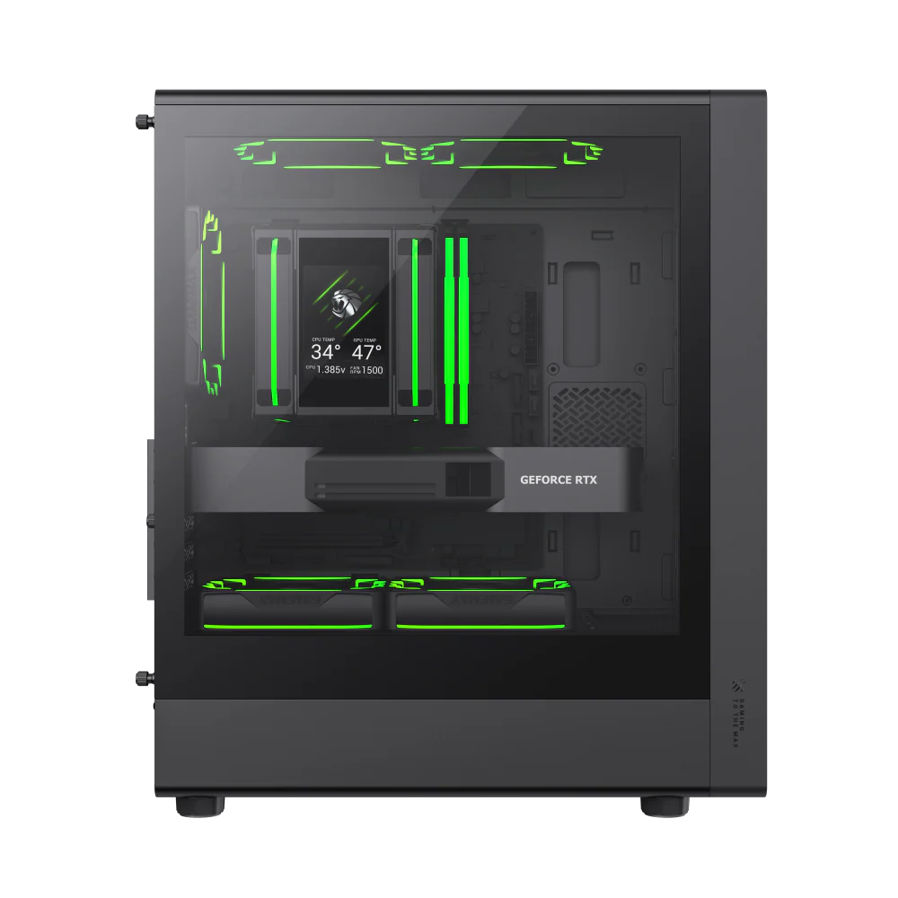 GAMEMAX AERIS 330 GB (BLACK) MATX GAMING CASE - Image 5