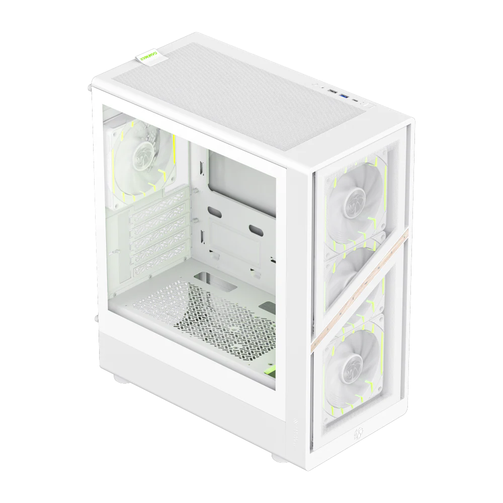 GAMEMAX AERIS 330 GW (WHITE) MATX GAMING CASE - Image 3
