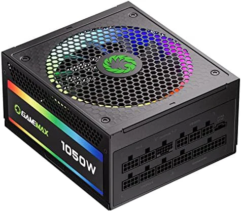 GameMax ARGB 1050W PSU 140mm Fan with ARGB LEDs 80 PLUS Gold Fully Modular - Black - Image 3