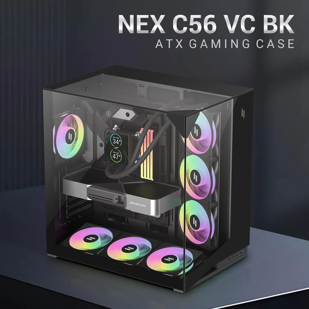 GAMEMAX C56 VC BLACK GAMING CASE - Image 5