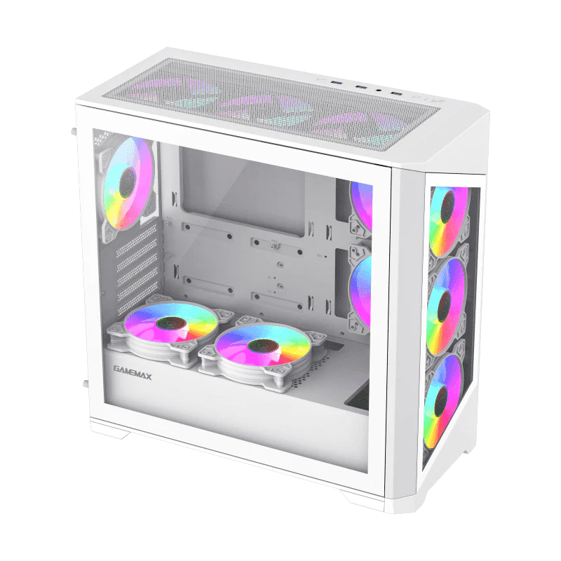 GAMEMAX Destroyer TGW MATX White GAMING CASE - Image 6