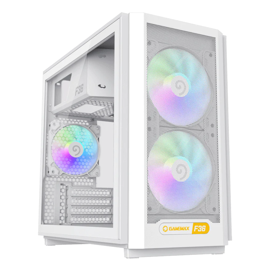GameMax F36 WH Micro-ATX Gaming Case - Image 2
