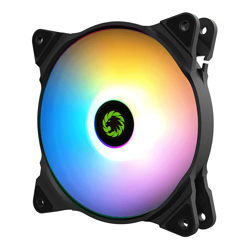 Gamemax FN-12RAINBOW-C2 ARGB 120mm 1100RPM Case Fan - Black - Image 3