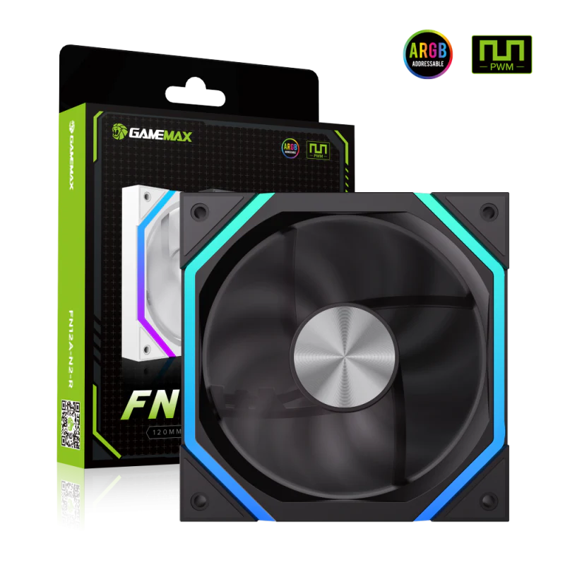 GAMEMAX FN12A-N2 1200MM PWM ARGB COOLING FAN BLACK