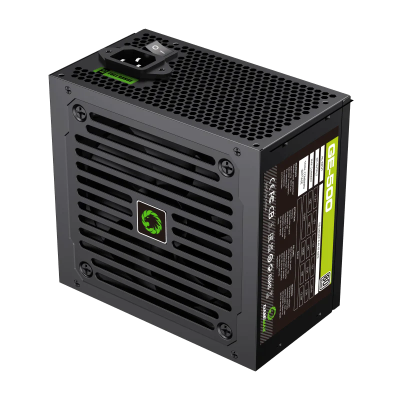 GameMax GE-500 Non Modular 500 Watts Power Supply 80+ Bronze - Black - Image 2