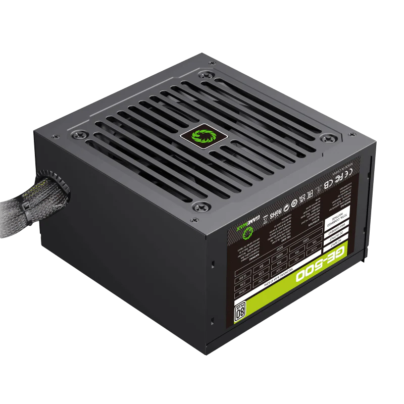 GameMax GE-500 Non Modular 500 Watts Power Supply 80+ Bronze - Black - Image 5