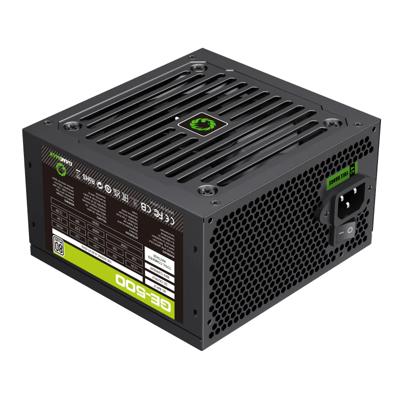 GameMax GE-500 Non Modular 500 Watts Power Supply 80+ Bronze - Black - Image 6