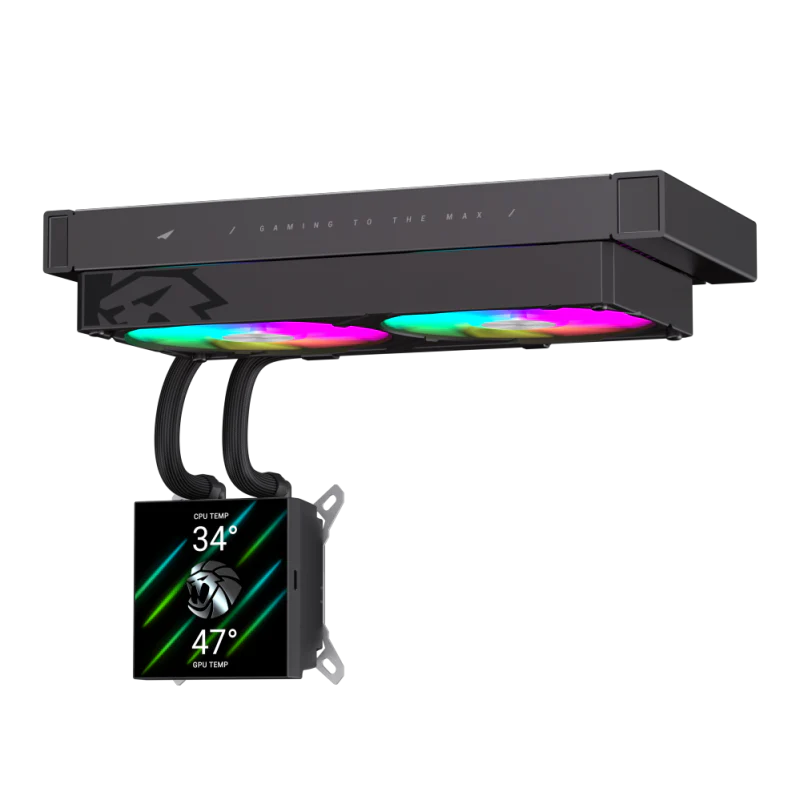 GAMEMAX GLACIER 240 LIQUID CPU COOLER BLACK - Image 2