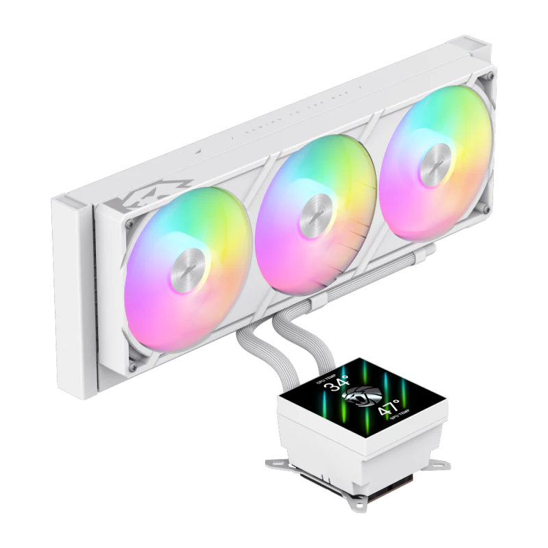 GAMEMAX GLACIER 360 WH LIQUID CPU COOLER  WHITE
