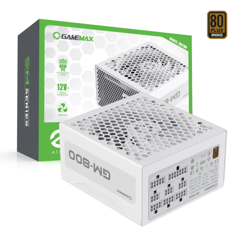 GameMax GM-800 White Power Supply Full Modular - White