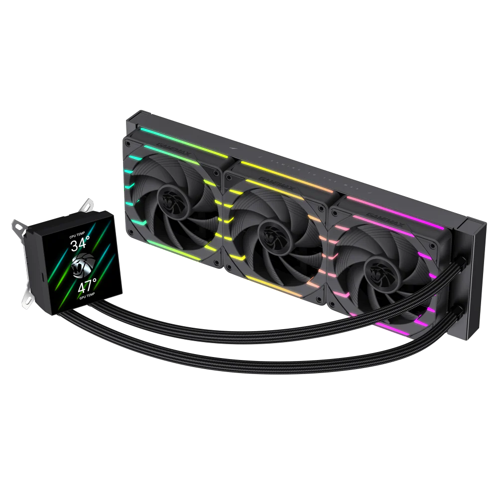GAMEMAX HAILSTORM 360 LCD BLACK LIQUID COOLING - Image 2
