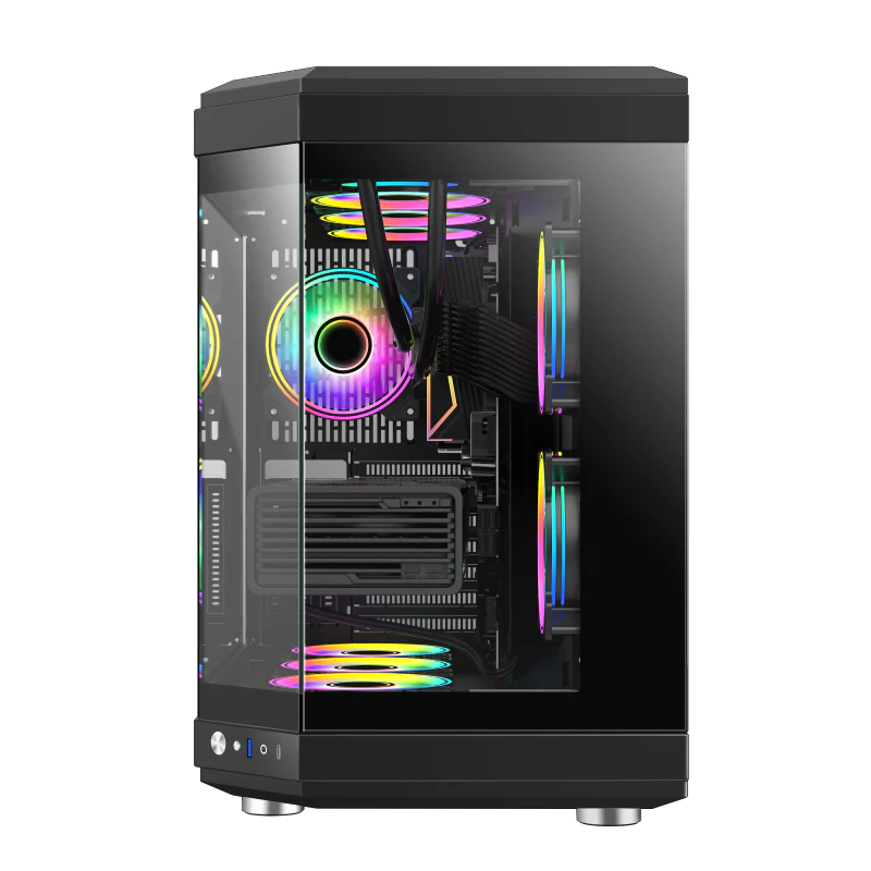 GAMEMAX HYPE Black ATX ARGB GAMING CASE - Image 3