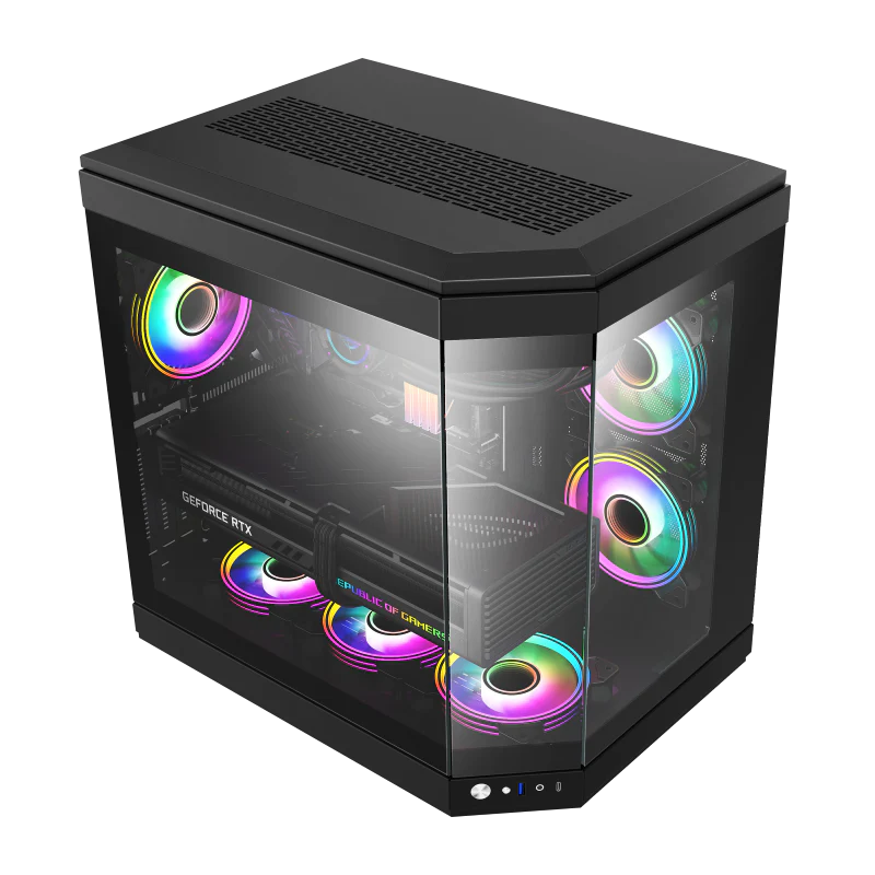 GAMEMAX HYPE Black ATX ARGB GAMING CASE - Image 4