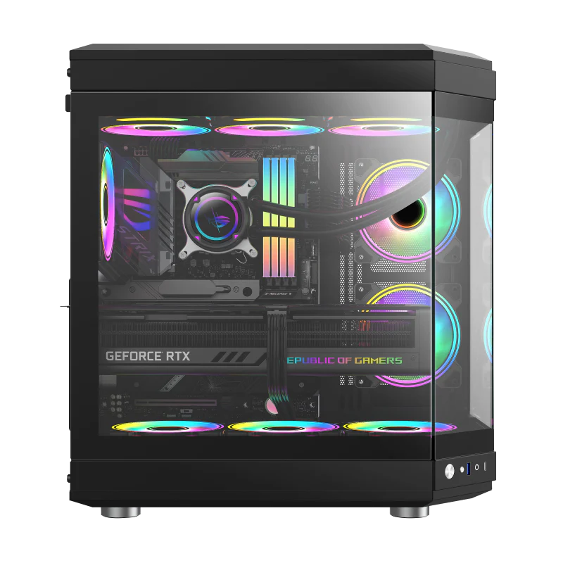 GAMEMAX HYPE Black ATX ARGB GAMING CASE - Image 5