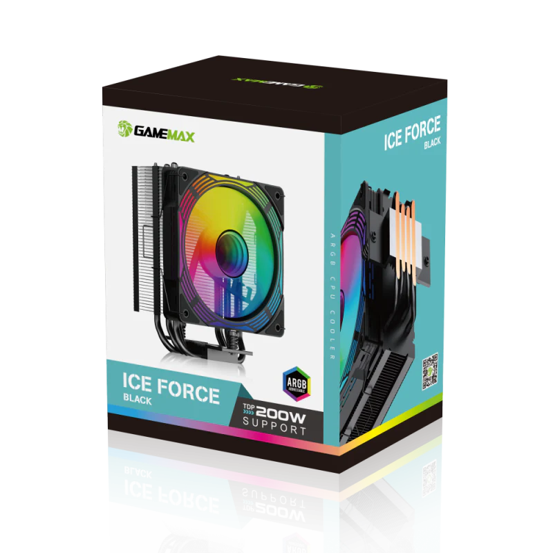 GAMEMAX ICE FORCE BLACK CPU AIR COOLER - Image 4