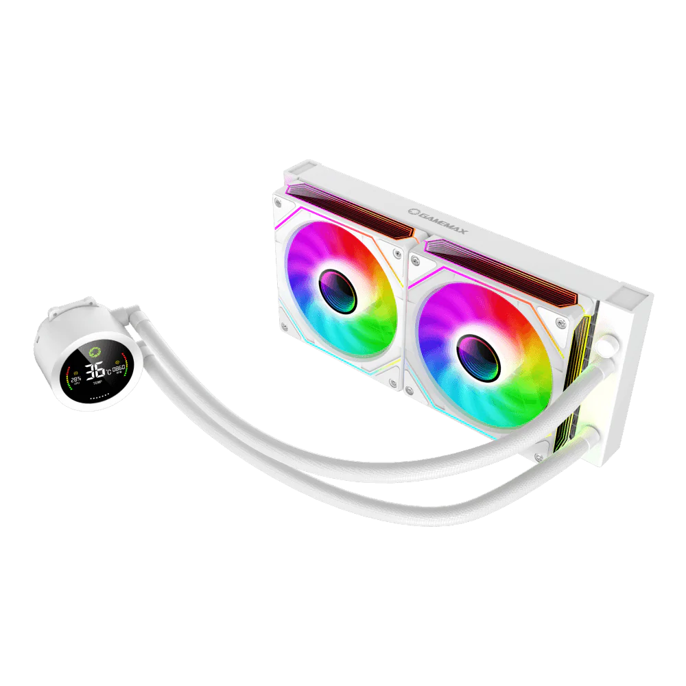 GAMEMAX IceBurg 240 Digital WH Liquid Cooler - Image 6