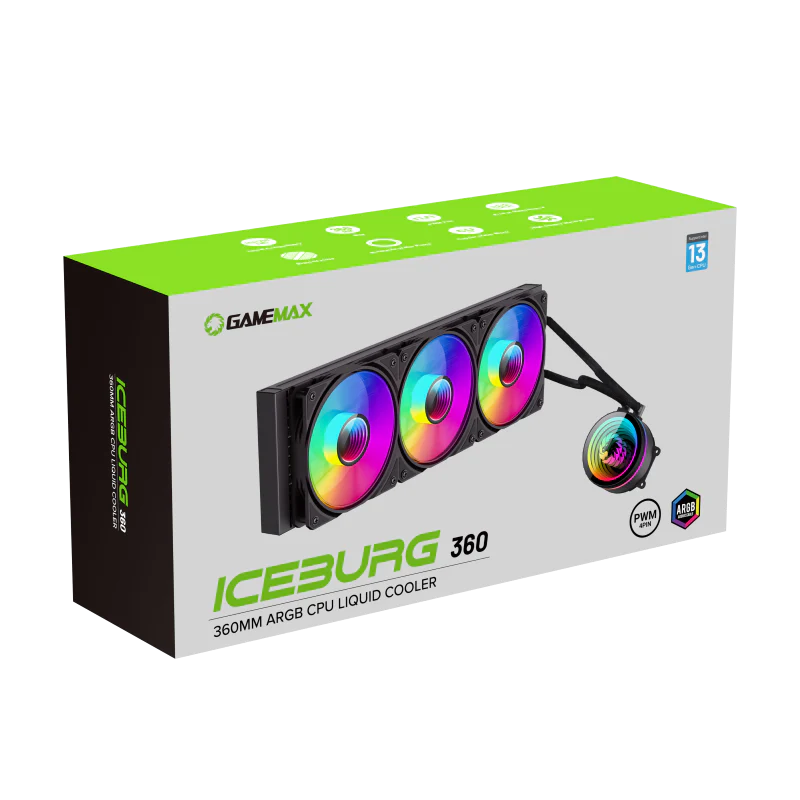 GAMEMAX IceBurg 360 Infinity ARGB Liquid Cooler - Image 2