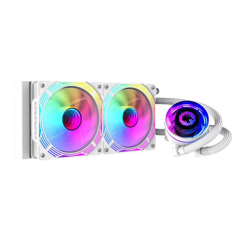 GameMax IceChill 240V White, Liquid CPU Cooler 240mm Addressable RGB