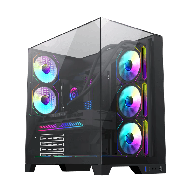 GAMEMAX Infinity Plus BK Mid Tower ATX PC Case (Fans Not Included)