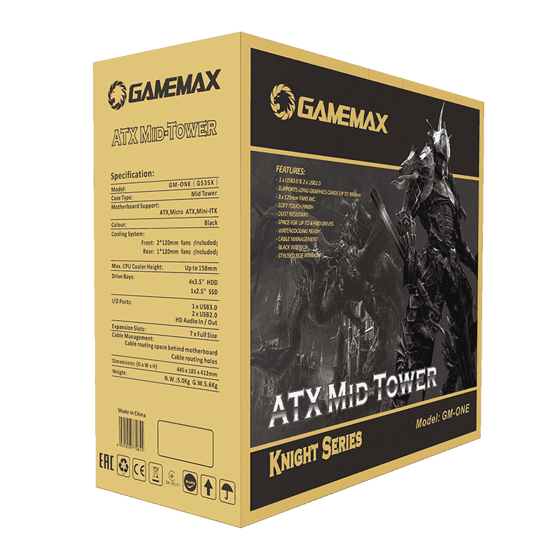 GAMEMAX KINGHT GM-ONE ATX GAMING CASE - Image 6