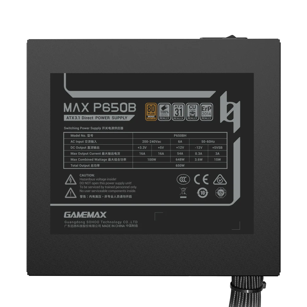 GAMEMAX MAX P650 B POWER SUPPLY - Image 5
