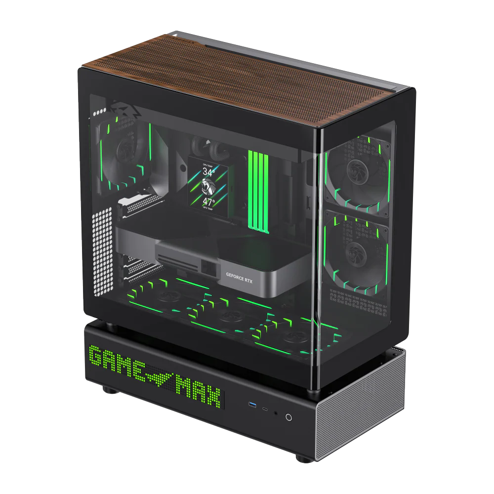 GAMEMAX N90 BG GAMING CASE BLACK - Image 3