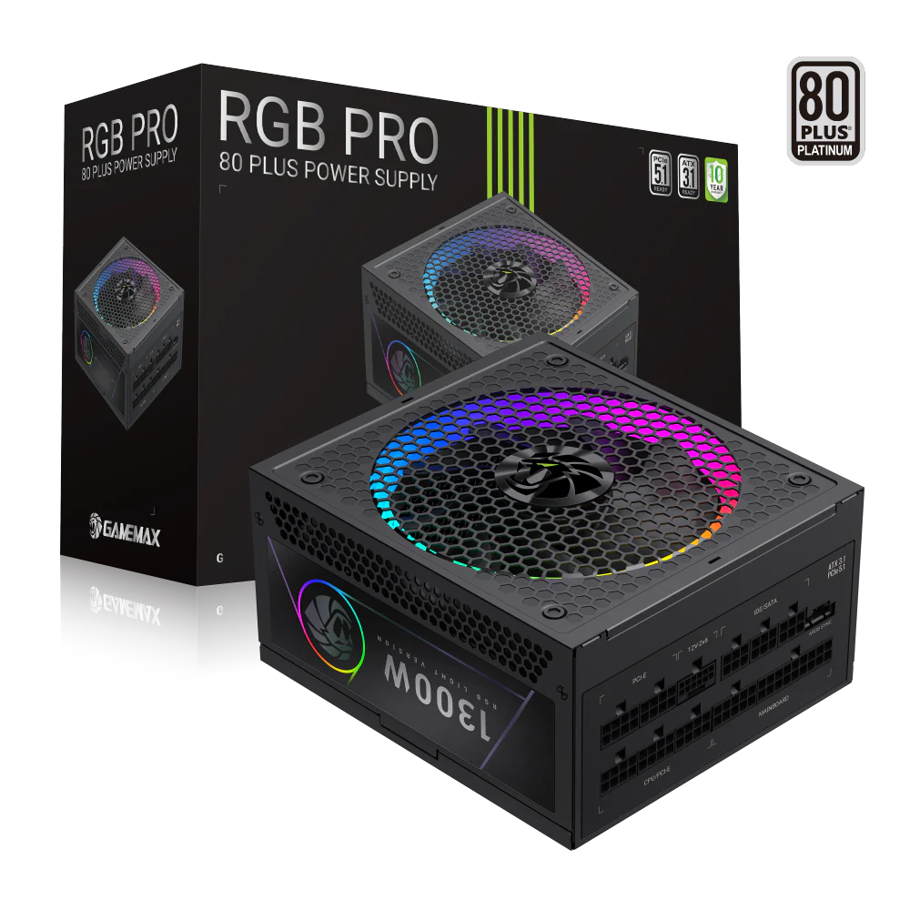 GAMEMAX RGB PRO 1300P BLACK  POWER SUPPLY