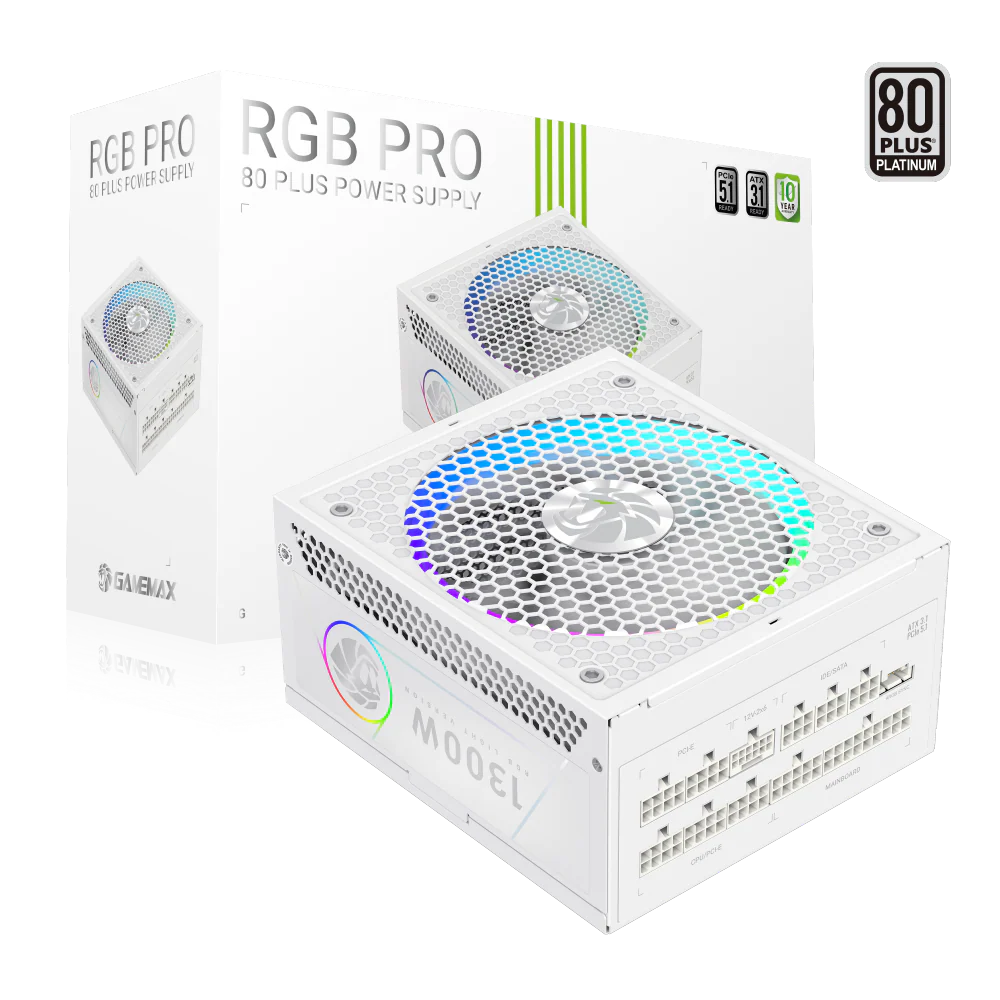 GAMEMAX RGB PRO 1300P WHITE POWER SUPPLY