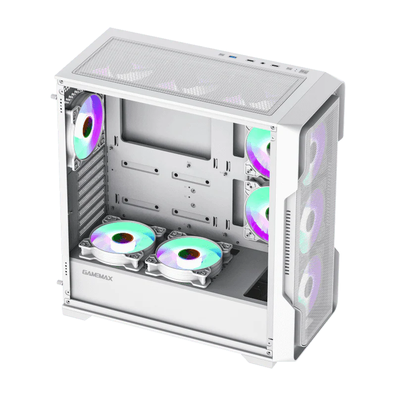 GameMax Siege White E-ATX Mid-Tower Gaming Case - Image 3