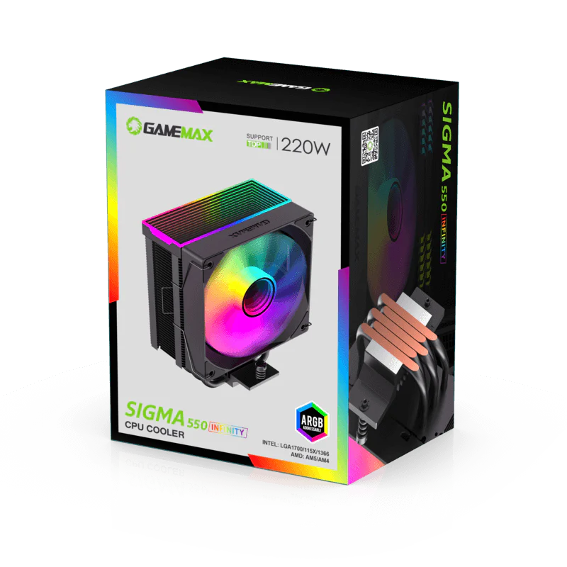 GAMEMAX Sigma 550 Infinity Air Cooler CPU FAN - Image 5