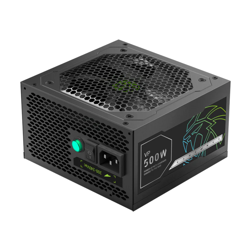 GameMax VP 500S 500 Watts Power Supply 80+ Bronze - Black - Image 2