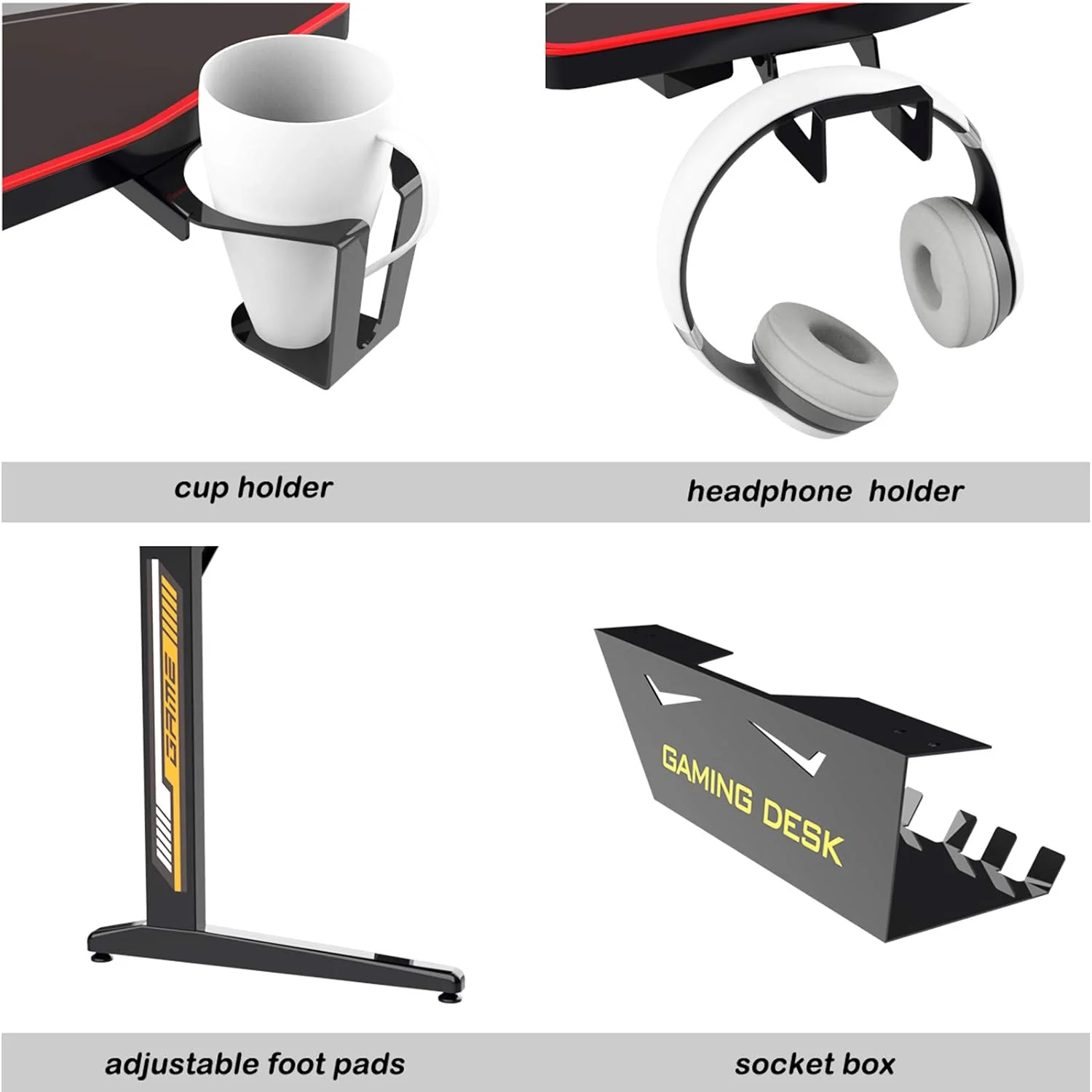 Gaming Desk Computer YT-TF-1 (Gaming Table) With Full Cover Mouse Pad 750*140*650MM - Image 5