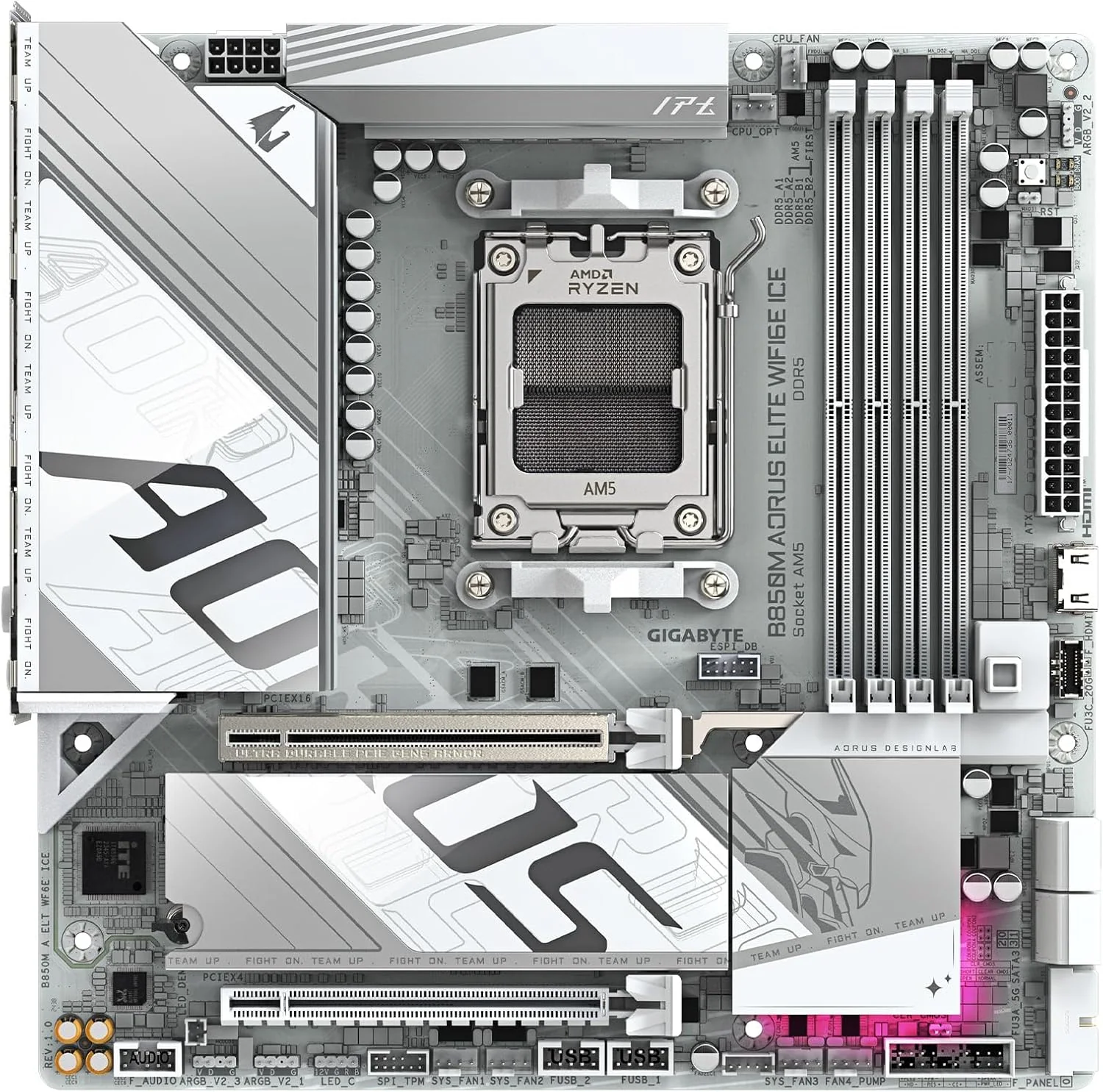 Gigabyte AMD B850M AORUS ELITE WIFI-6E ICE MATX Motherboard - Image 3