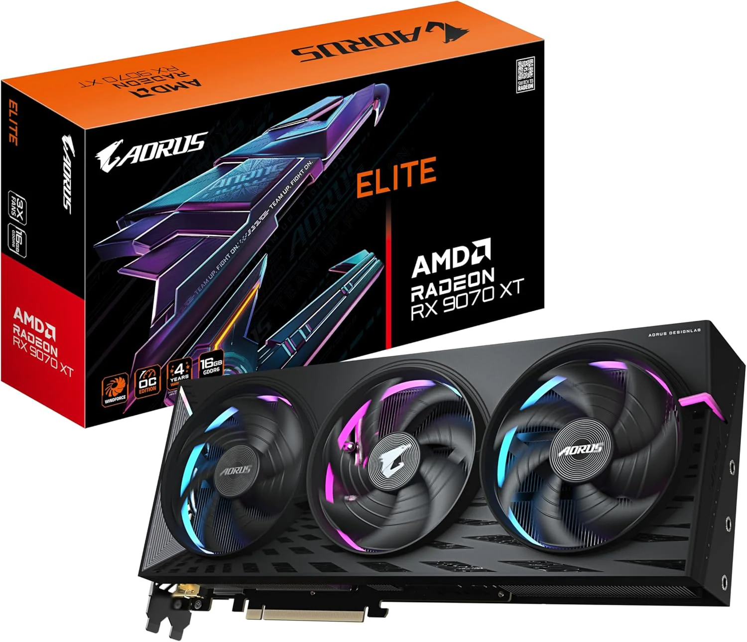 GIGABYTE AORUS Radeon RX 9070 XT ELITE 16GB GDDR6 256bit