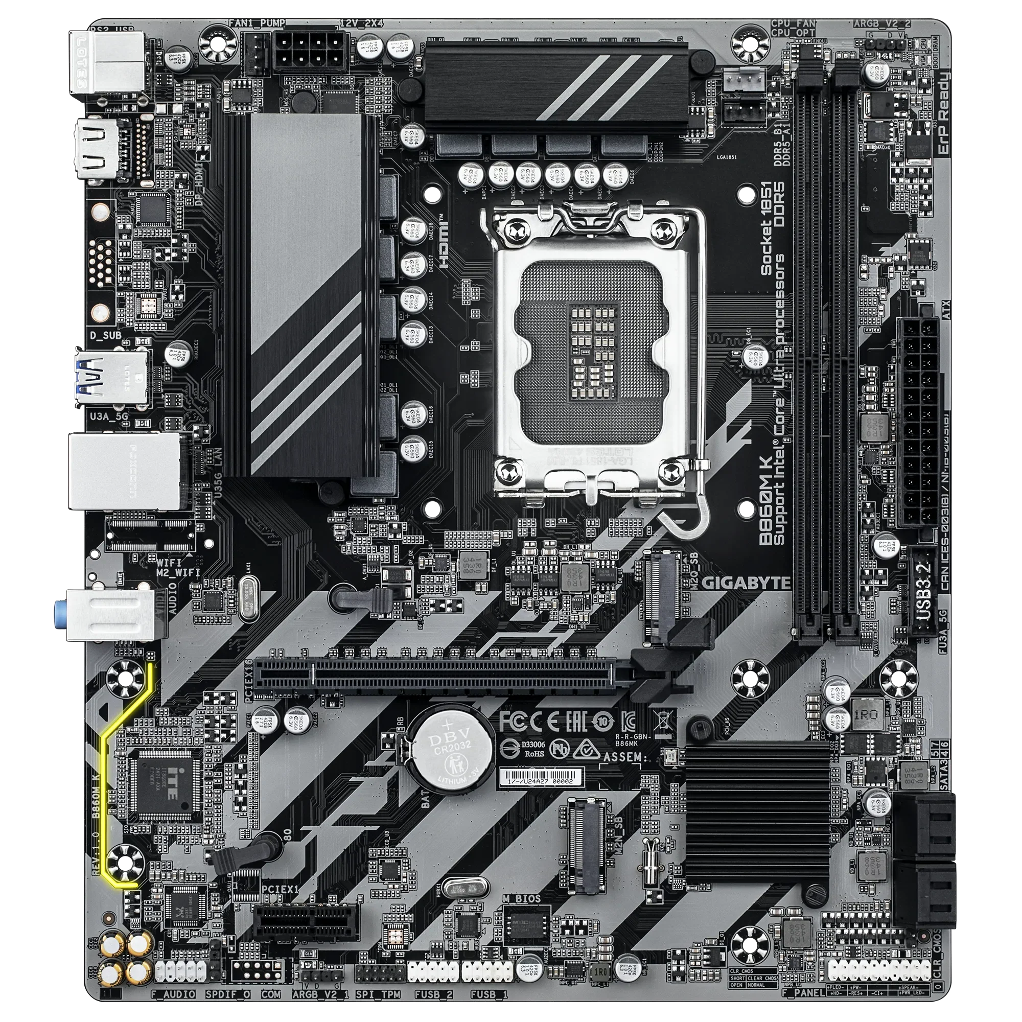 GIGABYTE B860M K DDR5 For Ultra Processor Motherboard - Image 2