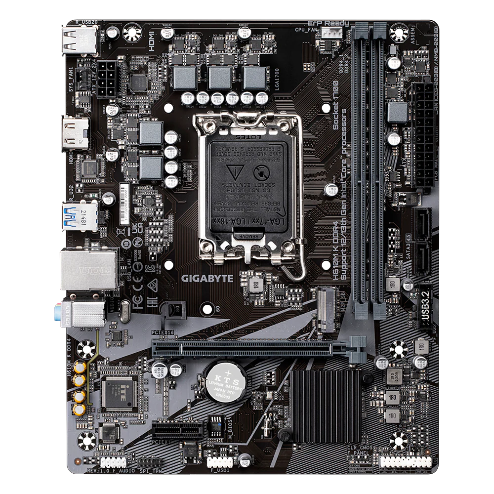 GIGABYTE H610M K DDR4 (rev. 1.0) MOTHERBOARD - Image 2