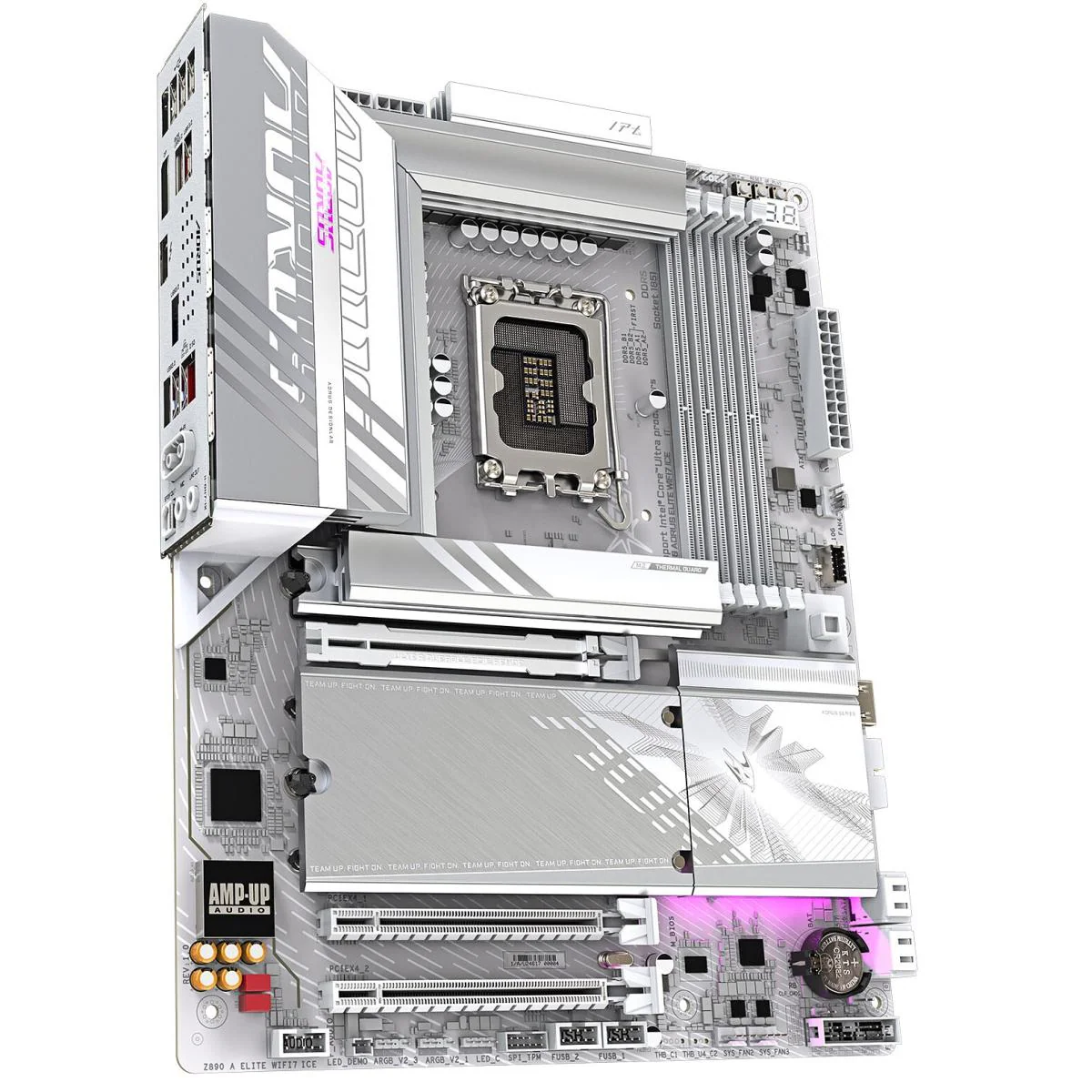 GIGABYTE Z890 AORUS ELITE WIFI7 ICE, Intel Core Ultra (Series 2), LGA 1851/DDR5/PCIe 5.0/4xM.2 - ATX Gaming Motherboard - Image 2