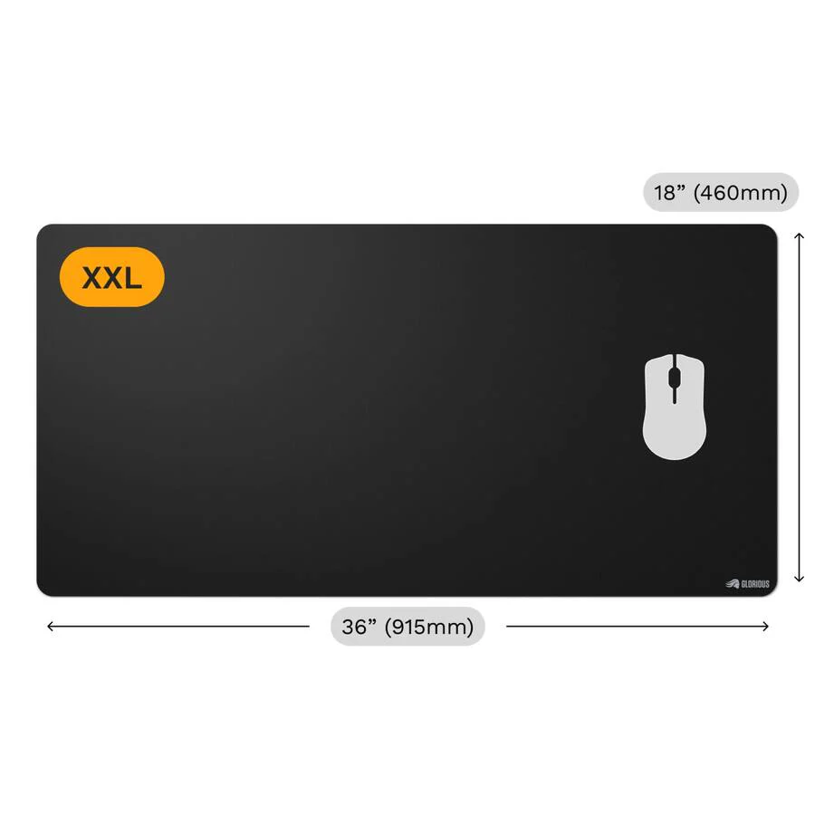 Glorious Edgeless XXL Mouse Pad (460mm x 915mm) - Black - Image 6