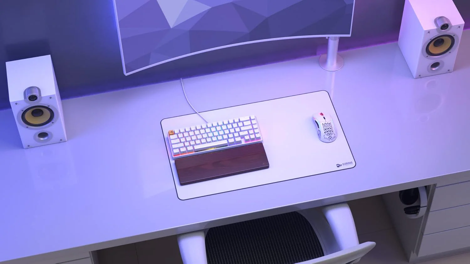 Glorious GW-P XL Extended Pro Gaming Surface - White 609x355x3mm - Image 6