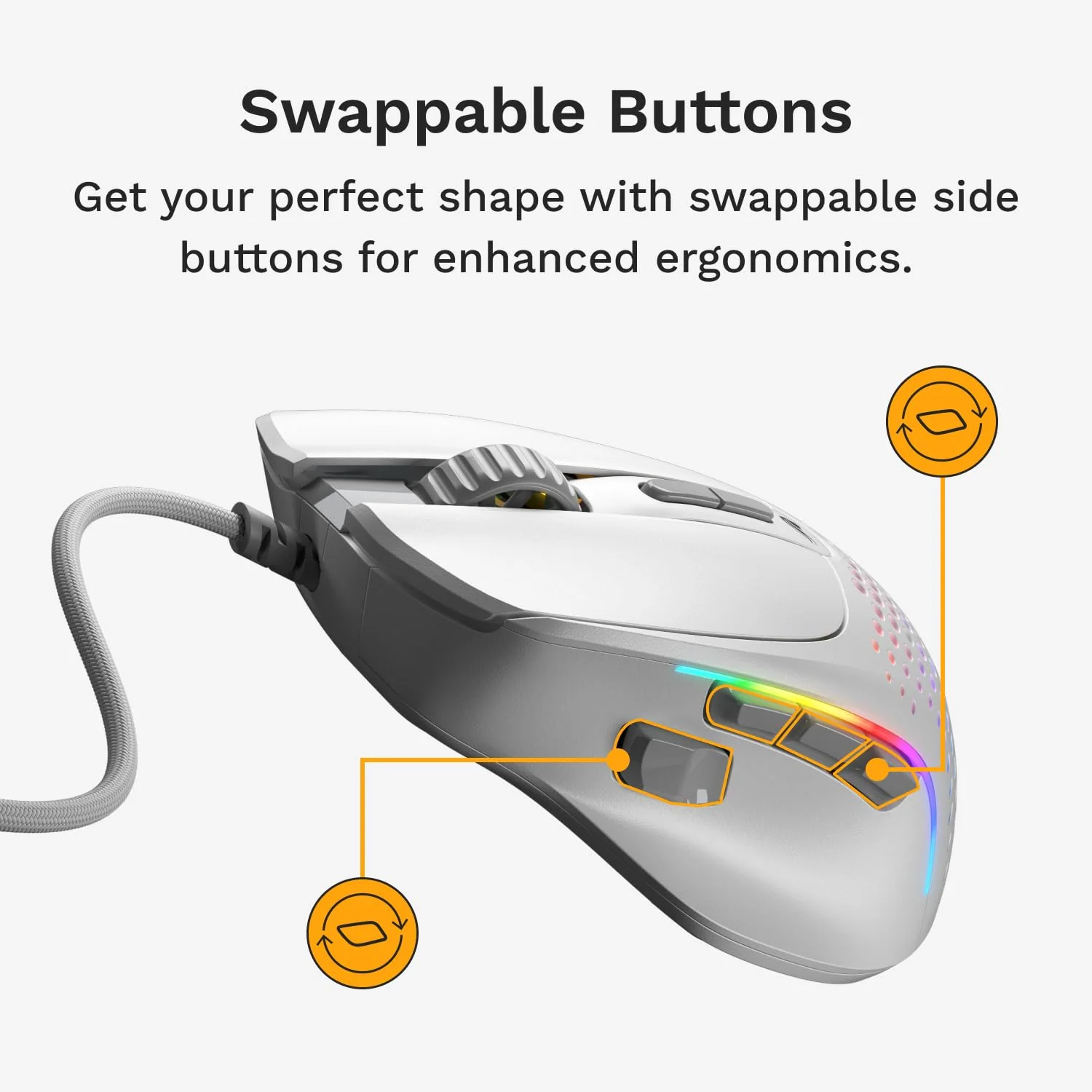 Glorious Model IV2 Wired Gaming Mouse - White - Image 2