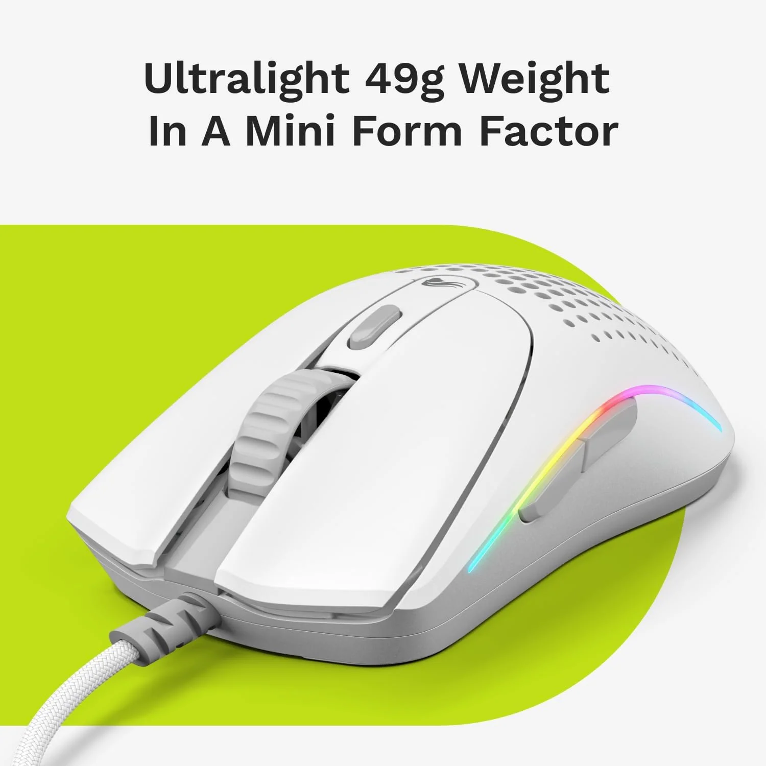 Glorious Model O 2 Mini Wired Gaming Mouse - White - Image 6